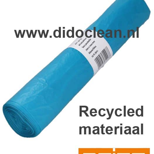 Afvalzakken 70×110 Blauw Recycled 20micron HDPE 120L