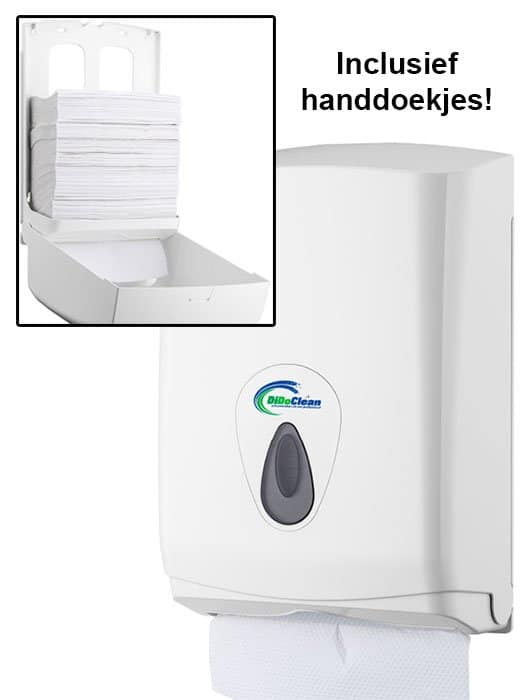 DiDoClean Handdoekdispenser inclusief handdoekjes
