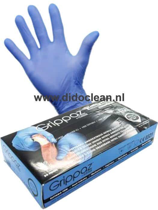 Handschoenen Nitril M-Safe 246BL Grippaz