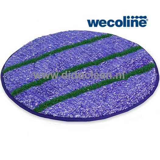 Microvezel met schrobstrepen Vloerpad Reinigingspad Blauw-Wit Wecoline