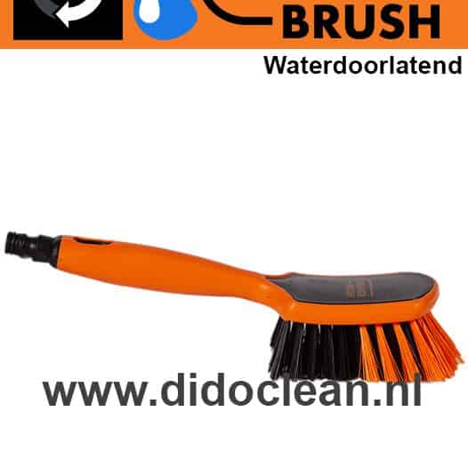 OrangeBrush Harde Wasborstel 29cm Waterdoorlatend met Euro-Lock (Gardena) aansluiting - OB21102