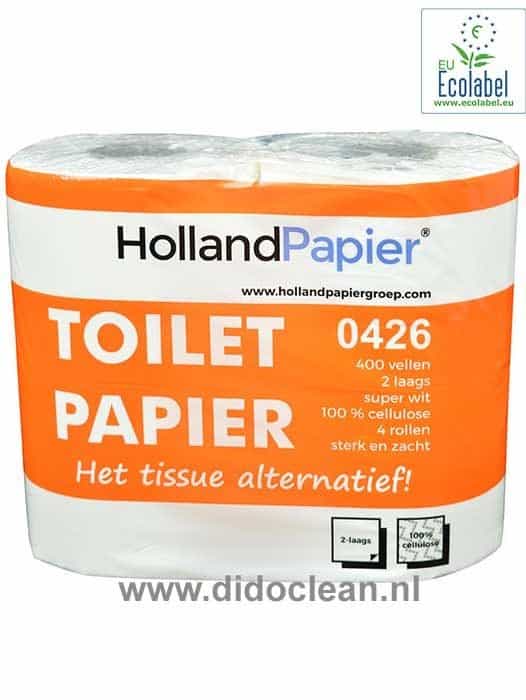 Pallet Toiletpapier wit cellulose 2 laags 400 vel per rol 48 colli - HollandPapier