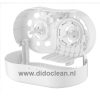 PlastiQline 2-rols toiletrolhouder kunststof (kokerloos)