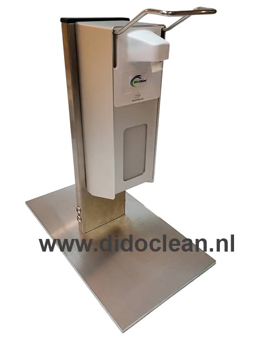 Bot Versterker Afleiden RVS Tafeldispenser inclusief Desinfectie Spraydispenser - DiDoClean.nl