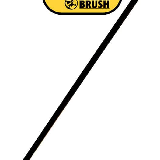 SafeBrush Ergonomische steel ZWART Kunststof 150cm