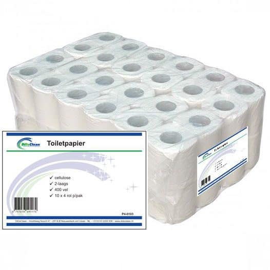 Toiletpapier Tissue Cellulose 2 laags 40 rol 400 vel