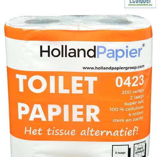 Pallet Toiletpapier wit cellulose 2 laags 200 vel per rol 48 colli - HollandPapier