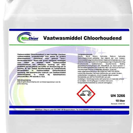 Vaatwasmiddel Chloorhoudend 10L Vloeibaar