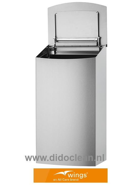 RVS Afvalbak 56 liter gesloten - DiDoClean.nl